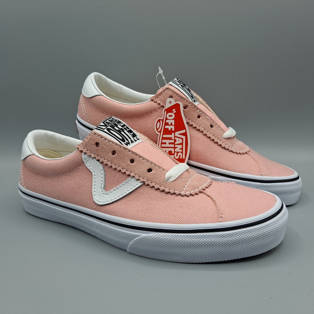 New Vans Sport Denim Pink True White Cute Retro Women's Size 7